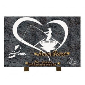 Plaque funéraire Pêcheur en barque