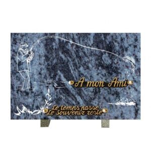 Plaque funéraire n°280s Ms 20x30cm pêcheur