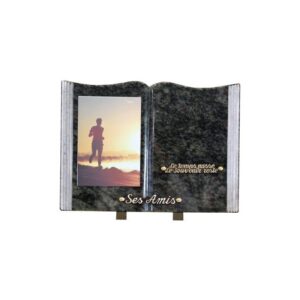 Plaque funéraire Joggeur au soleil couchant