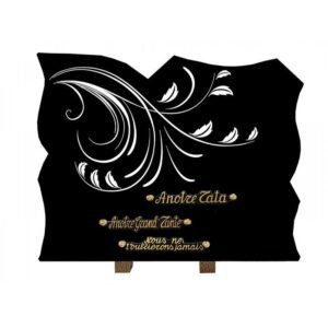 Plaque funéraire n°Az Feuillage MA 35x45 CM