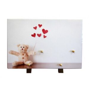 Plaque funéraire Ourson en peluche 20x30 cm