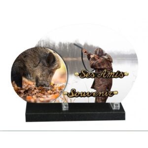 Plaque funéraire Le chasseur