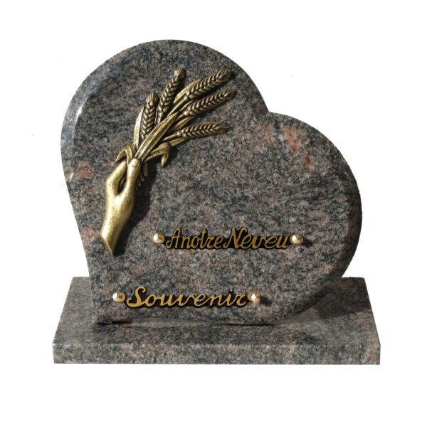 Plaque funéraire Belle main et blé