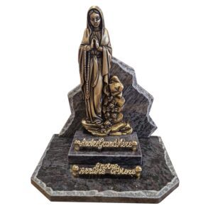 Plaque funéraire Belle Vierge de Lourdes