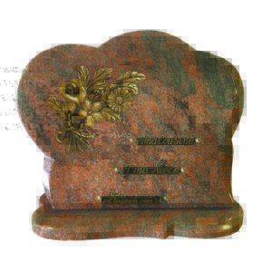 Plaque funéraire bouquet de fleurs
