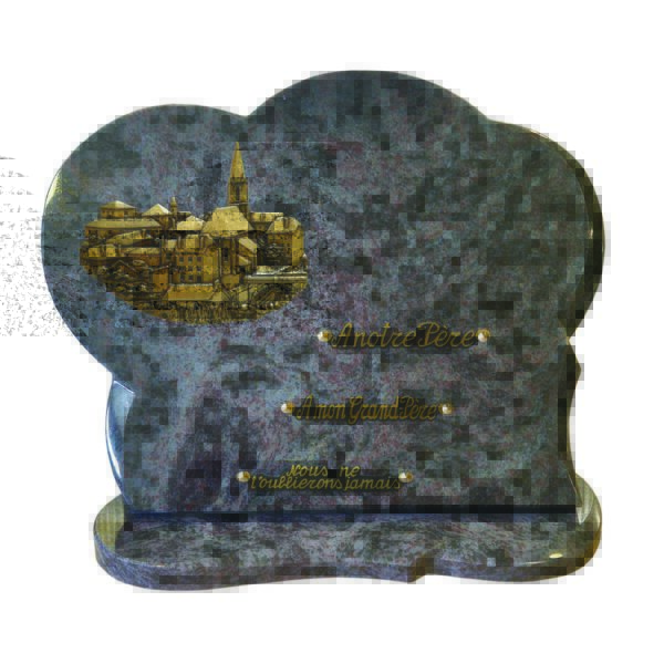 Plaque funéraire village