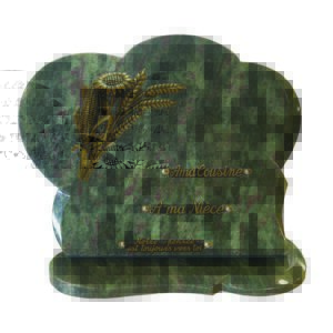 Plaque funéraire bronze Maïs, blé et tournesol