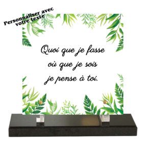 Plaque funéraire Feuillage