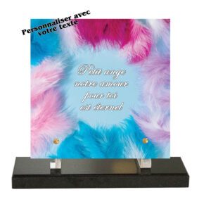 Plaque funéraire Douce plume
