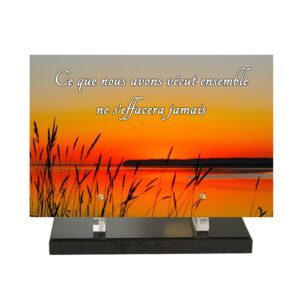 Plaque funéraire coucher de soleil